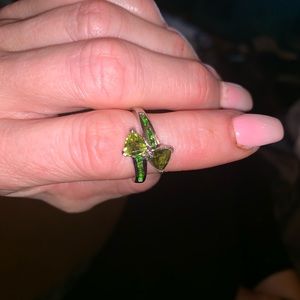 vesuvianite tsavorite garnet ring